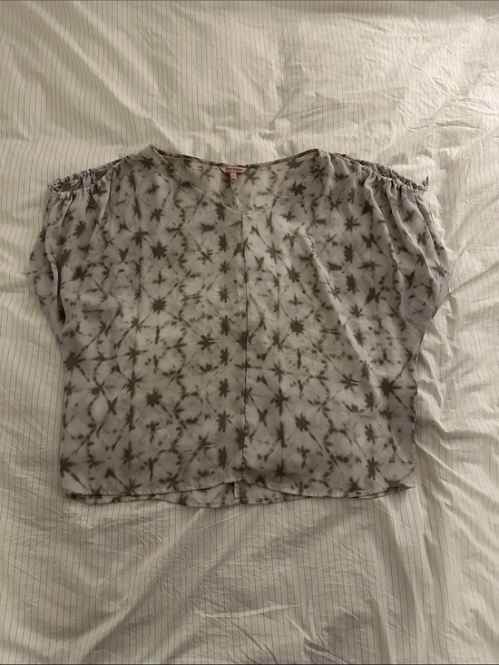 Juicy Couture Tops - Juicy Couture Cold Shoulder Tie-Dye Blouse Brown and Cream - L